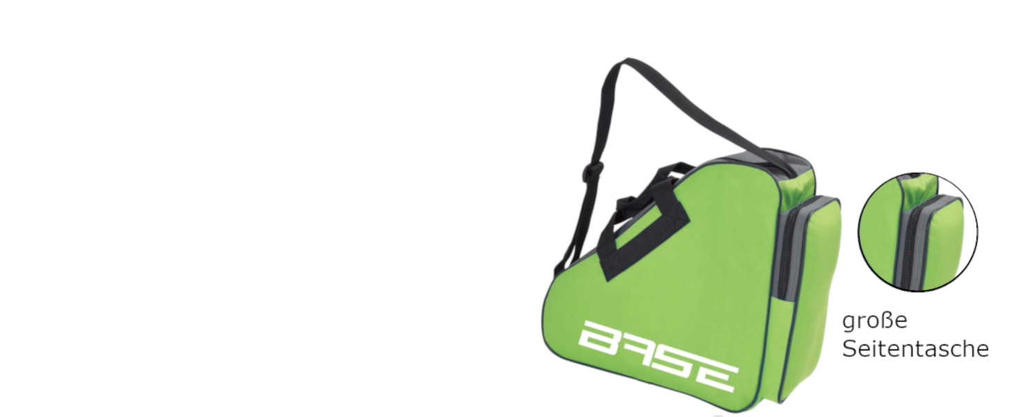 Сумка для ковзанів BASE Skatebag - зелена, з ручками та регульованим ременем