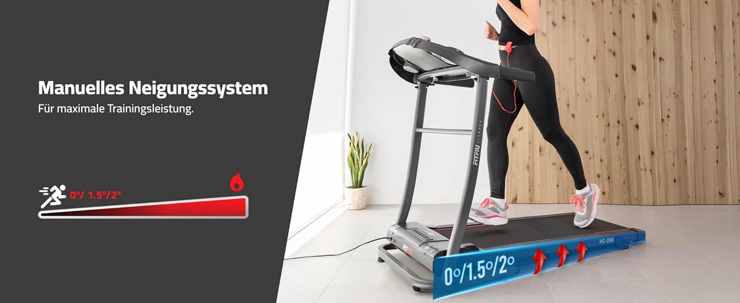 Біговий тренажер FITFIU MC-200: компактний, складний, з LCD-дисплеєм та пульсометром для дому та офісу