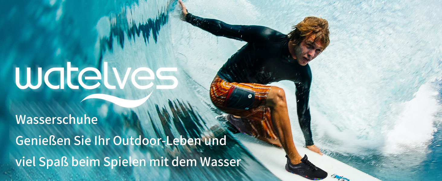 Водні шкарпетки WateLves для плавання, серфінгу та водних видів спорту. Швидка сушка, дихаючі, для жінок та чоловіків, розмір 36-48 EU, сірі та сині кольори.