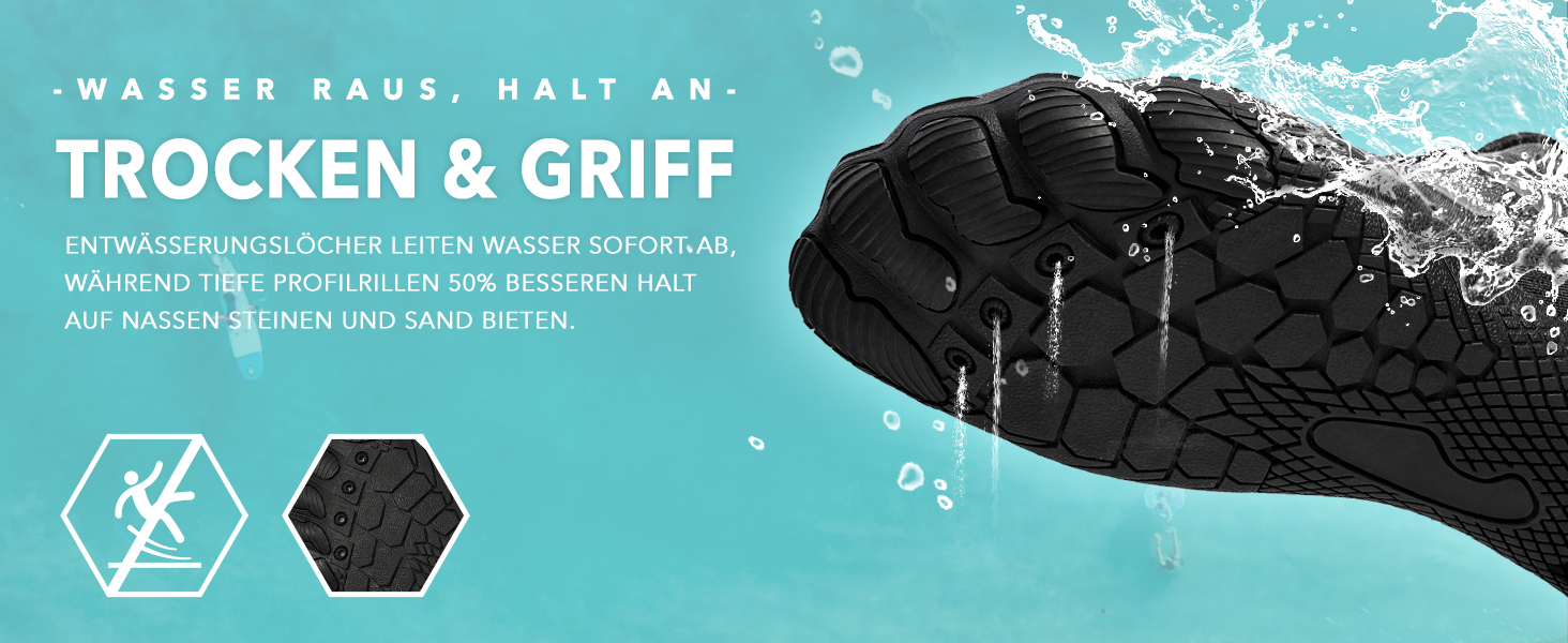 Водні черевики для жінок та чоловіків WateLves, підошва з неслизьким покриттям, широка передня частина, блакитний колір, розмір 37 EU