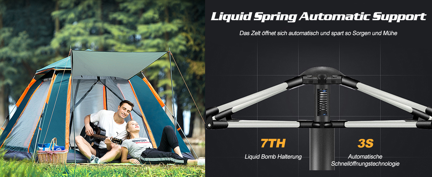 Намет туристичний Ergocar водонепроникний, легкий, Pop-Up, для 3-4 осіб, зелений, вініл