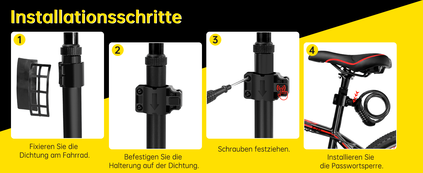 Замки для велосипеда з кодом 12 мм/120 см, антикрадійний трос, 5-значний код, вологостійкий, для велосипеда, електровелосипеда, дитячої коляски, драбини (чорний)