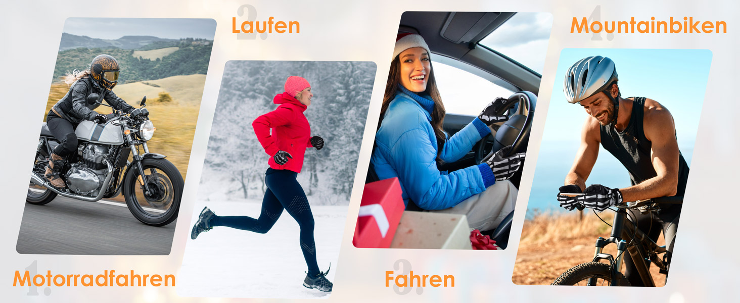 Рукавички для велосипеда Azarxis MTB чоловічі/жіночі, зимові, вітронепроникні, для катання, трекінгу, бігу, чорні (5 пальців), XL, відбивачі