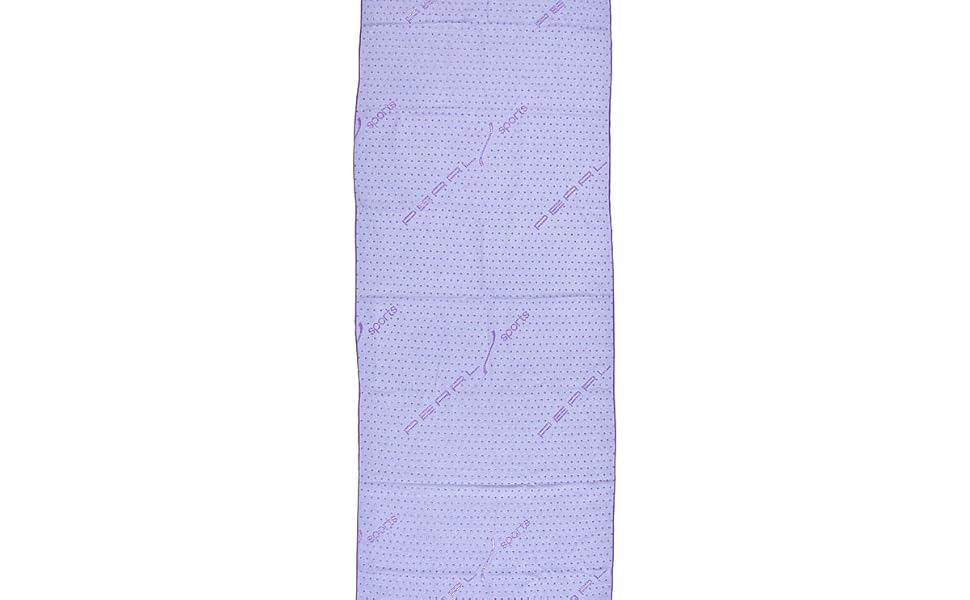 PEARL Sports Yogatuch: Рушник для йоги 2в1 з мікрофібри та підкладкою (фіолетовий)
