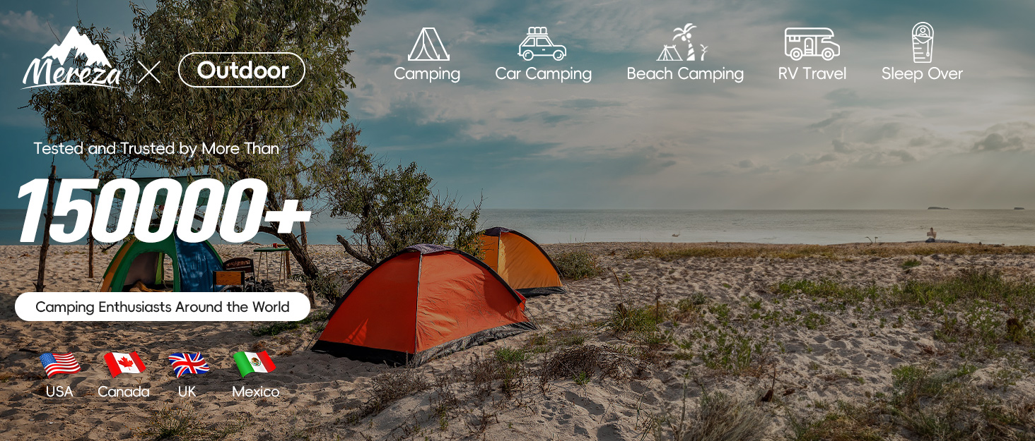 Сплячі мішки MEREZA XL для чоловіків та жінок. Великі, широкі, теплі, для кемпінгу. З компресійним мішком. Чорний / Сірий