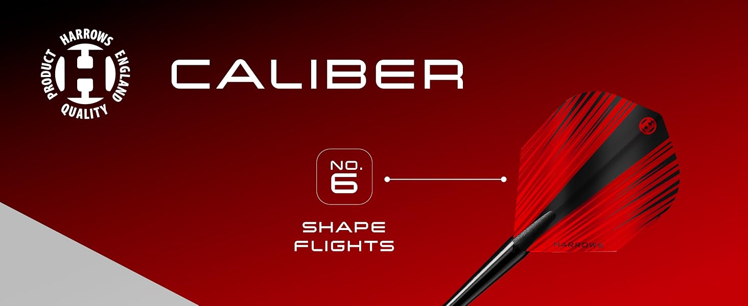 Дарти Harrows Caliber 90% Tungsten 22g - набір з аксесуарами (замінні дротики, пір'я, кейс)
