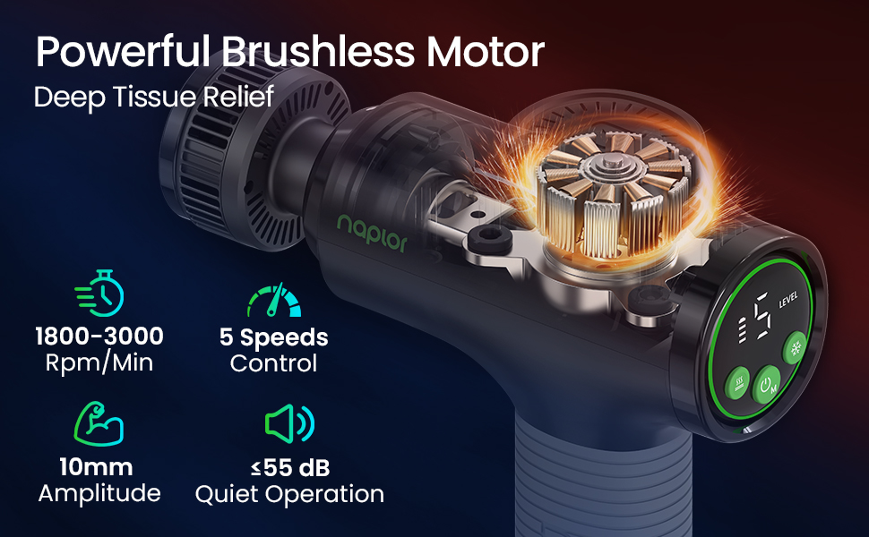 Масажер для тіла з охолодженням та підігрівом, тихий масаж глибоких м'язів проти болю в шиї та спині, LCD дисплей, ергономічний ручний масажер для дому та фітнесу, з сумкою