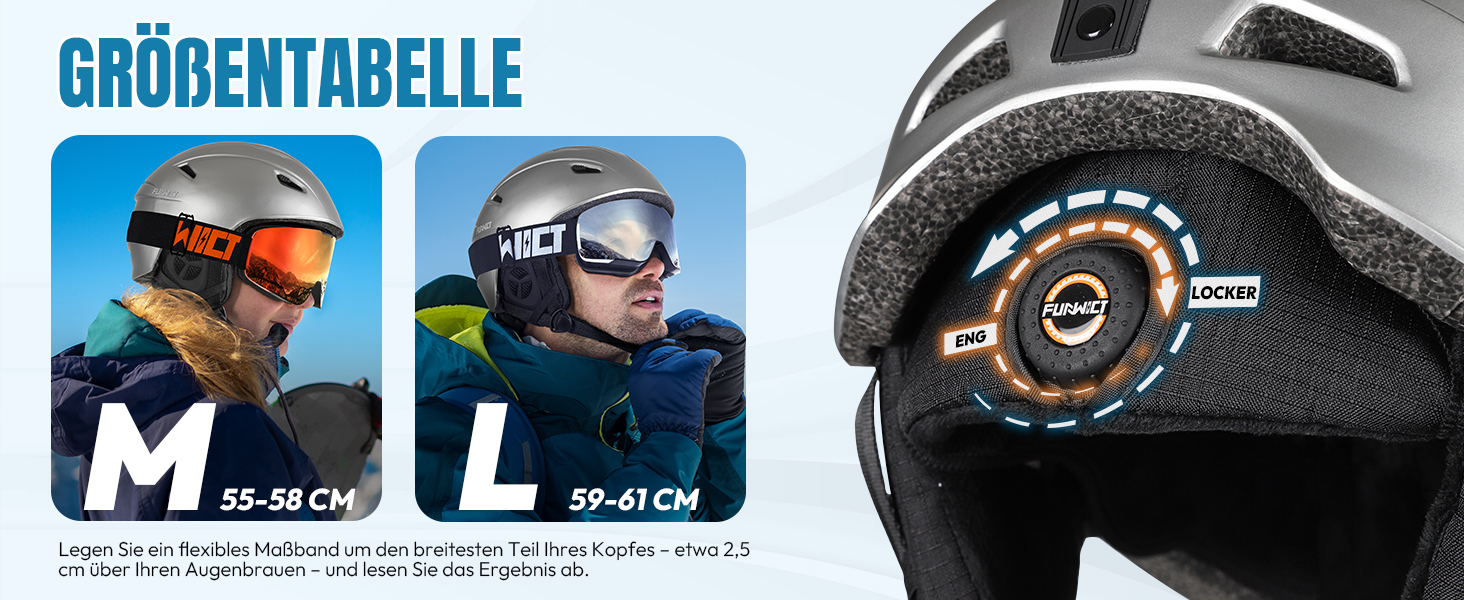 Шолом гірськолижний унісекс, регульований, 12 вентиляційних отворів, знімний внутрішній підкладковий шар та навушники, легкий сноуборд шолом для зимових видів спорту (сріблястий, L: 59-61 см)