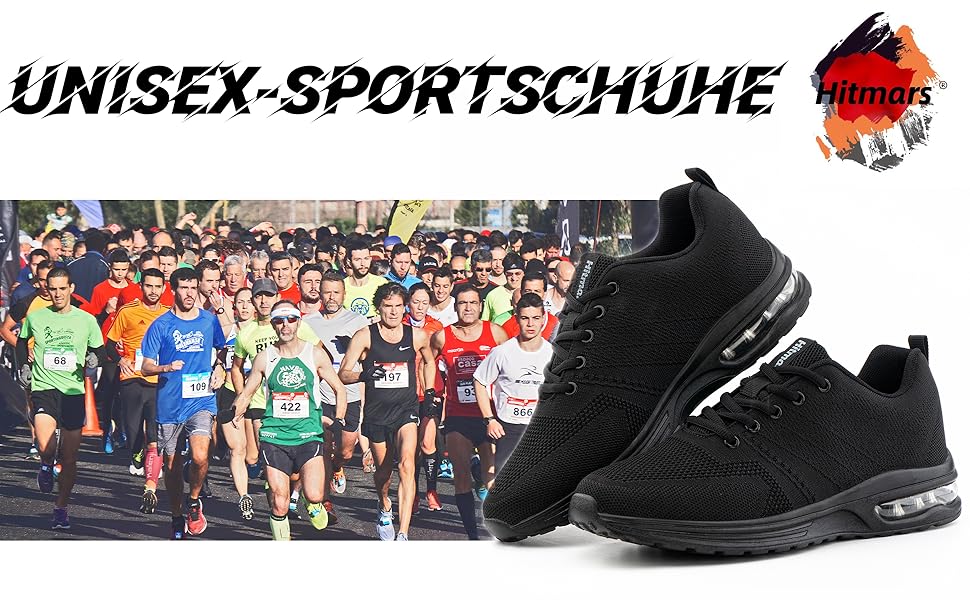 Спортивне взуття Hitmars для чоловіків та жінок з повітряною подушкою, розмір 36-48, колір червоний