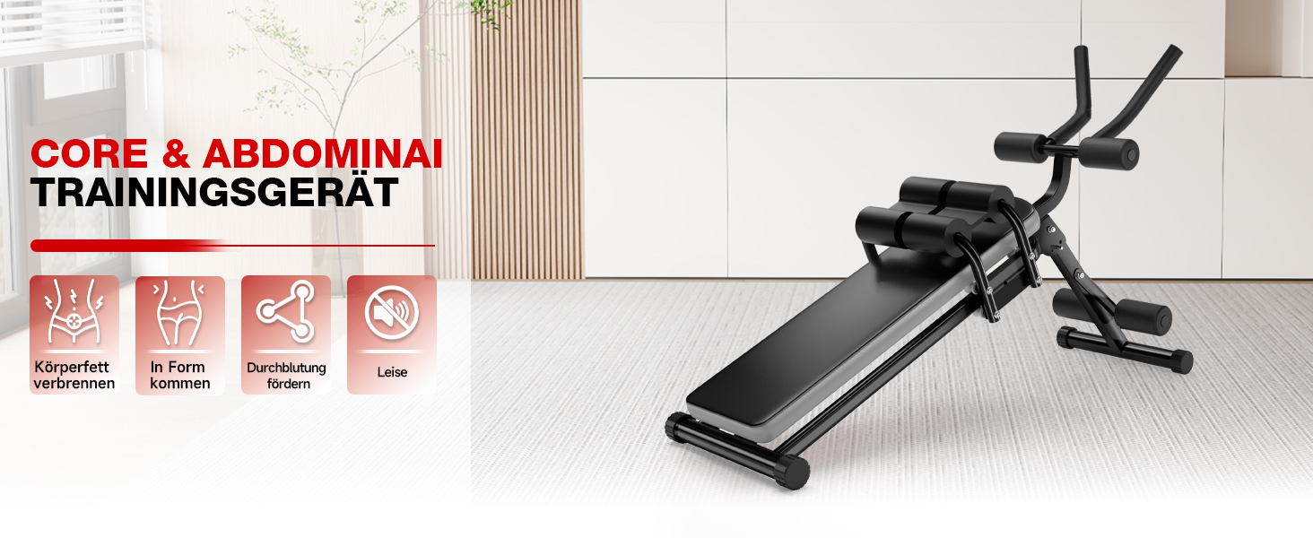 Тренажер для пресу та всього тіла з LCD-монітором, до 150 кг (чорно-сірий)