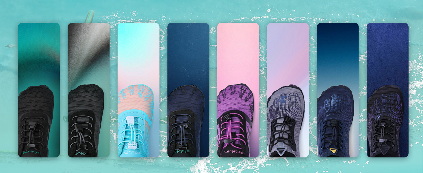 Водні черевики для жінок та чоловіків WateLves, підошва з неслизьким покриттям, широка передня частина, блакитний колір, розмір 37 EU