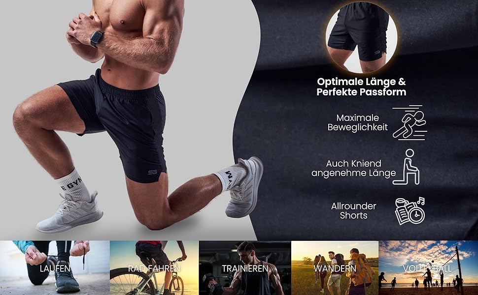 Шорти спортивні чоловічі Satire Gym з кишенями, для занять фітнесом, бігом, бодібілдингом (XL, пісочний)