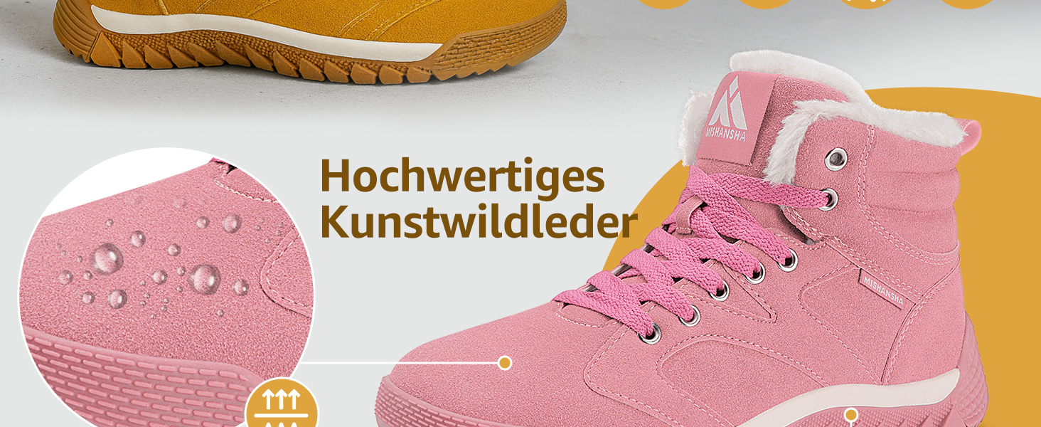 Черевики зимові жіночі Mishansha Herren, утеплені, снігоступи, зимові черевики, розмір 36-48 EU (40 EU, теплий жовтий)