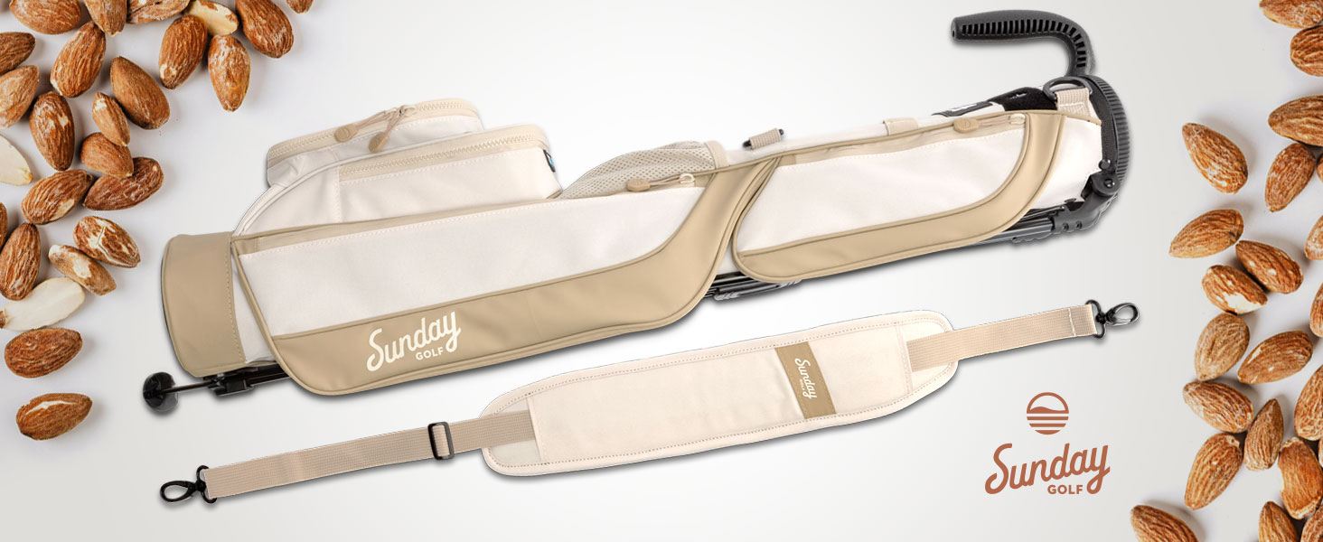 Гольф сумка Sunday Loma: легка сумка з ременем та стійкою – ідеальна для поля, Par 3 та Executive курсів