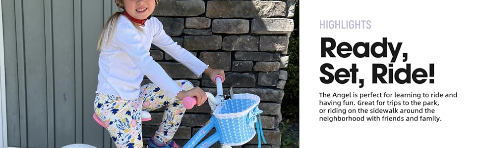 JOYSTAR Fairy - дитяче велосипед 16 дюймів для дівчаток 5-7 років, з стабілізатором та кошиком, ліловий