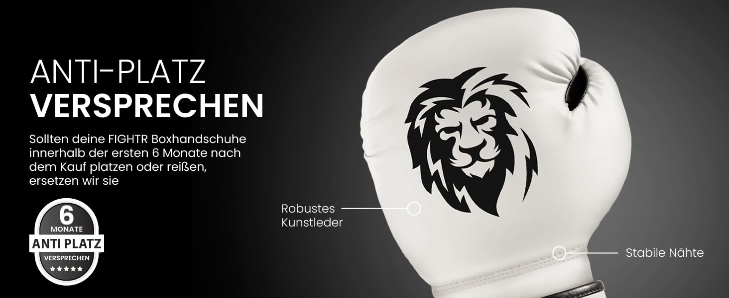 Боксерські рукавички FIGHTR 14 oz, біло-чорні, максимальний захист і стабільність, для боксу, ММА, муай-тай та кікбоксингу, з чохлом