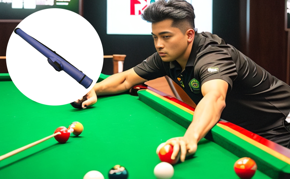 Чохол для більярдних київ Harter Pool-Queue, вінтажний стиль, великі кишені, блакитний