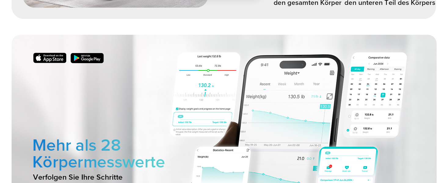 Вага для вимірювання складу тіла Posture, електронна вага для тіла з 8 електродами, вимірювання ваги, жиру, BMI та 28 показників тіла, LED-дисплей, чорний