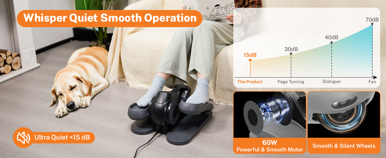 Еліптичний тренажер Gonex під стіл для літніх людей з 10 рівнями опору, тренажер для ніг, як у телепередачі, педальний тренажер, 10 швидкостей та 3 автоматичні режими, чорний