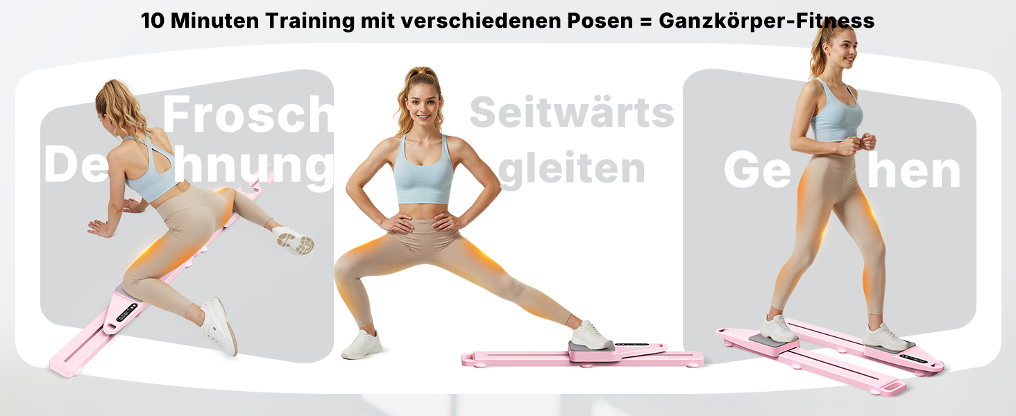 Реформатор для пілатесу MERACH – багатофункціональний тренажер для дому з еластичними стрічками, наколінниками, 120 кг, рожевий