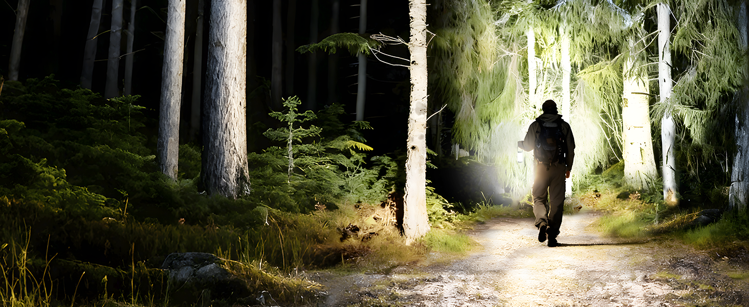 Ліхтар для кемпінгу Glocusent: 1200lm, водонепроникний IP68, 80 годин роботи, 5 режимів, SOS, з гумовим захистом та шнурком, сірий