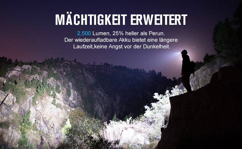 Ліхтар налобний Olight Perun 2 Desert Tan 2500 Люмен, 166 метрів дальність, USB, 5 режимів, таймер, для бігу, риболовлі, кемпінгу