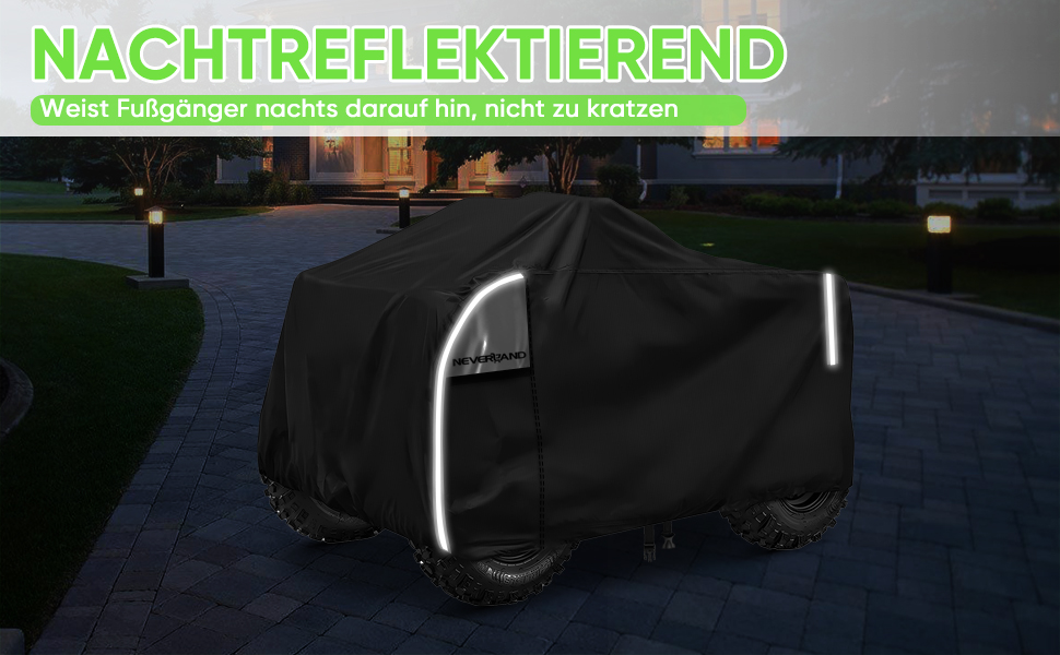 Чохол для квадроцикла NEVERLAND XXXL 256x110x120 см - захист від бруду, вологи, сонця та зимових умов. Оксфорд 210D, оранжевий, з фосфоресцентним покриттям.