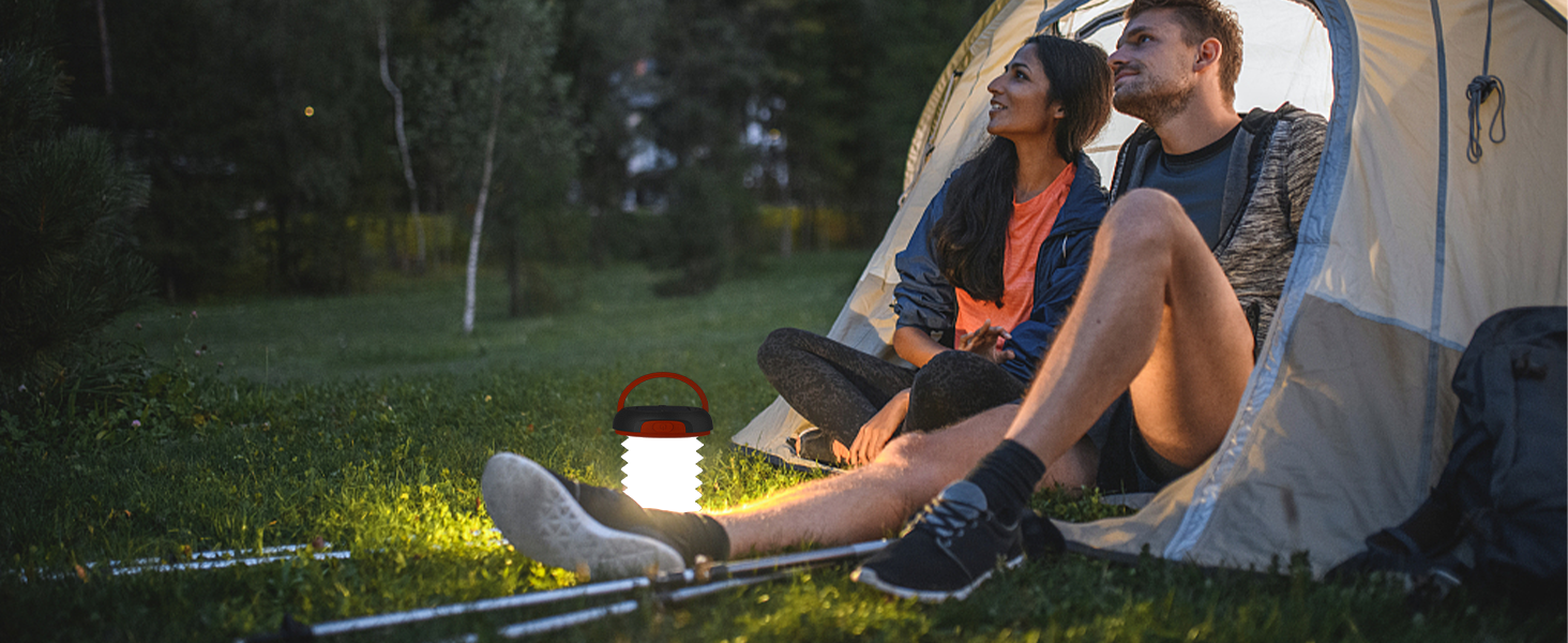 Сонячна кемпінгова лампа LED з акумулятором, 2 способи заряджання (Сонячна/USB), 3 режими світла, включає браслет для виживання з свистком (Жовтий)