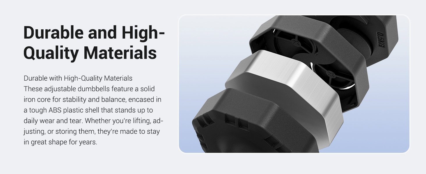 Набір гантелей Yoleo регульований 2/4 шт. для дому, 2 кг, 3 кг, 4 кг, 5 кг, з м'яким TPR-покриттям, для тренувань всього тіла, чорний