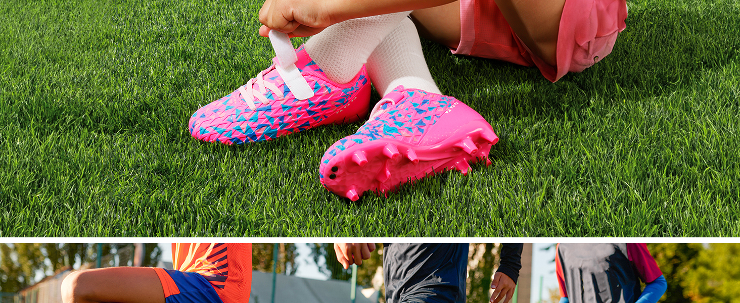 Дитячі футбольні бутси DREAM PAIRS для хлопчиків та дівчаток. Зручні, дихаючі футбольні кросівки для залу та вулиці. Розмір 28.5 EU, чорний/неонові зелений.