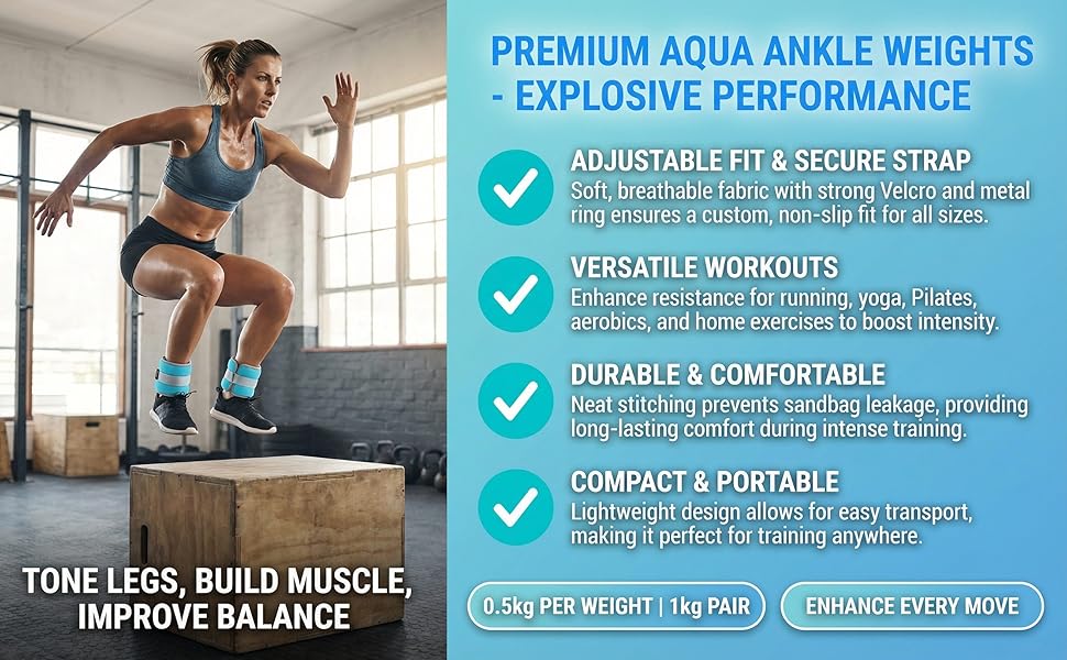 Важкі манжети на зап'ястя та кісточки, 0,25/0,5 кг, набір, синій. Важкі манжети для рук та ніг, для фітнесу, бігу, йоги, танців