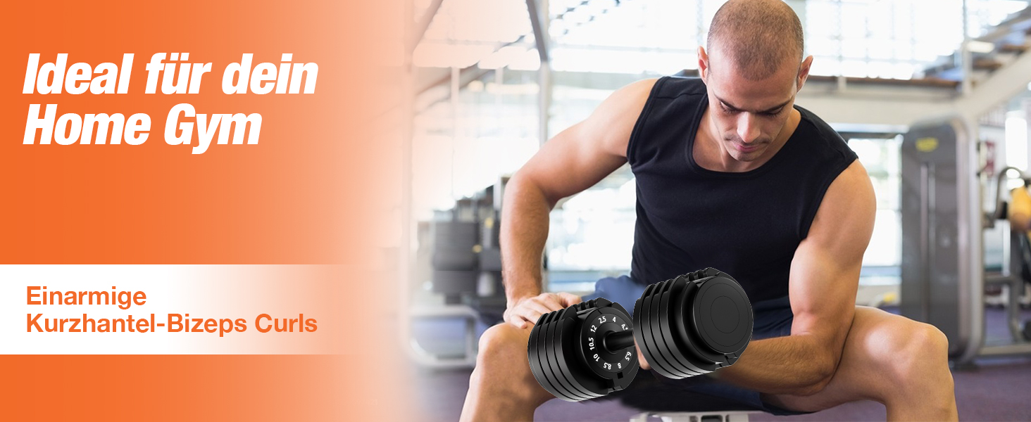 Набір регульованих гантелей DH FitLife 10 в 1 (12кг x 2), розбірні гантелі з 10 рівнями ваги від 2,5 до 12 кг