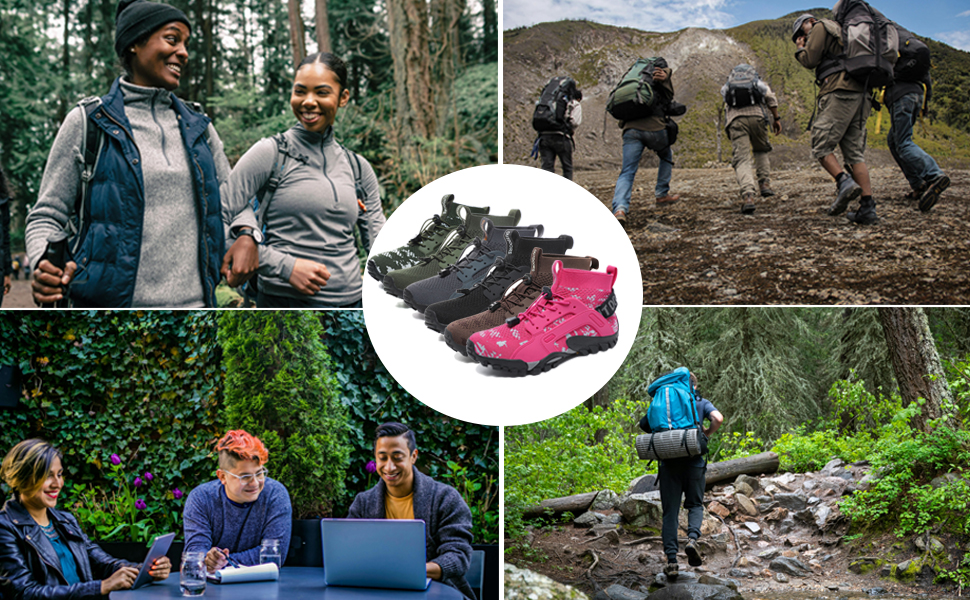 Черевики для хайкінгу VTASQ для чоловіків та жінок. Легкі, дихаючі трекінгові черевики для туризму, спорту та трейлраннінгу. Унісекс, розмір 39 EU, рожеві