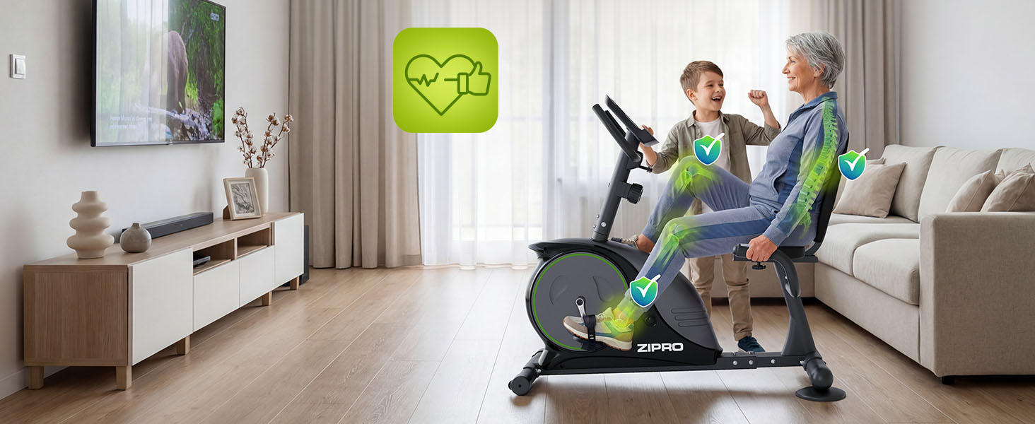 Zipro велотренажер Easy: магнітний ергометр для дому, до 150 кг, без батарейок