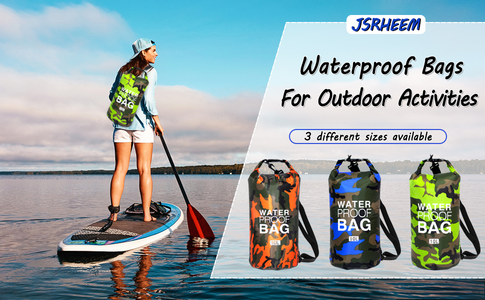 Водонепроникна сумка Dry Bag об'ємом 10L, 20L, 30L з регульованим плечовим ременем для плавання, рафтингу, кемпінгу, риболовлі, катання на човні, походів, каякінгу. Колір: блакитний (3000)