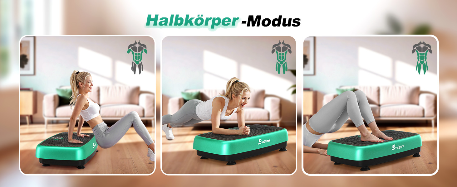 Платформа для вібраційного тренування EvoSpark - масажер для дому, для схуднення та загального оздоровлення, 450 LBS, зелений