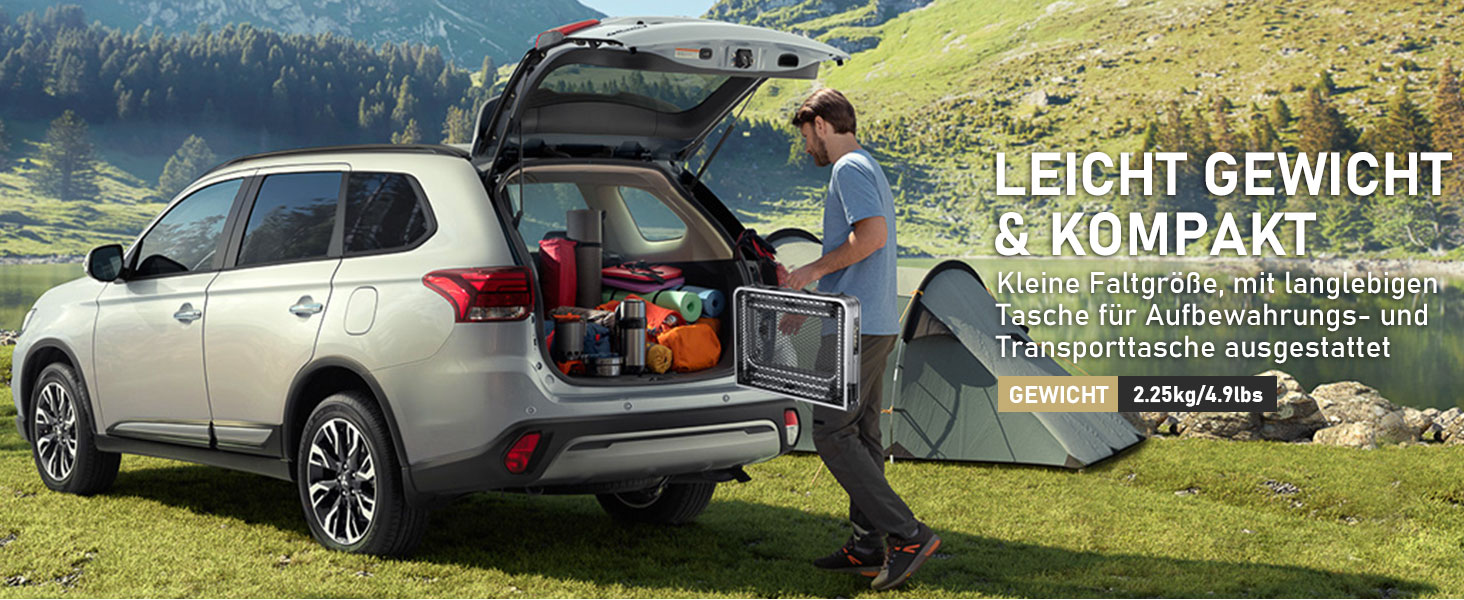 Стіл для кемпінгу Anbte Grilltisch 58x40 см, металевий, з регульованою висотою (26/48/70 см), алюмінієвий каркас, портативний, для пікніка, BBQ, саду, балкону (срібний)