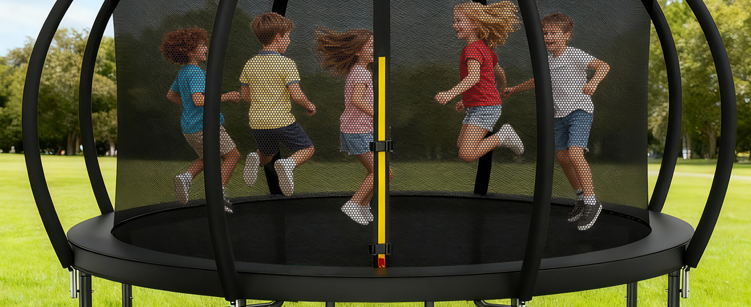 Батут Nattork Outdoor Ø244/370/427 см з сертифікатом GS, сіткою та сходами. Міцний садовий трамплін для дітей та дорослих, до 150 кг