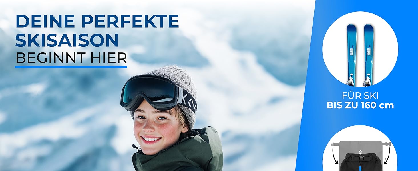 Дитячий мішок для лиж STYNGARD Andermatt (160 см) - міцний, з надійними застібками