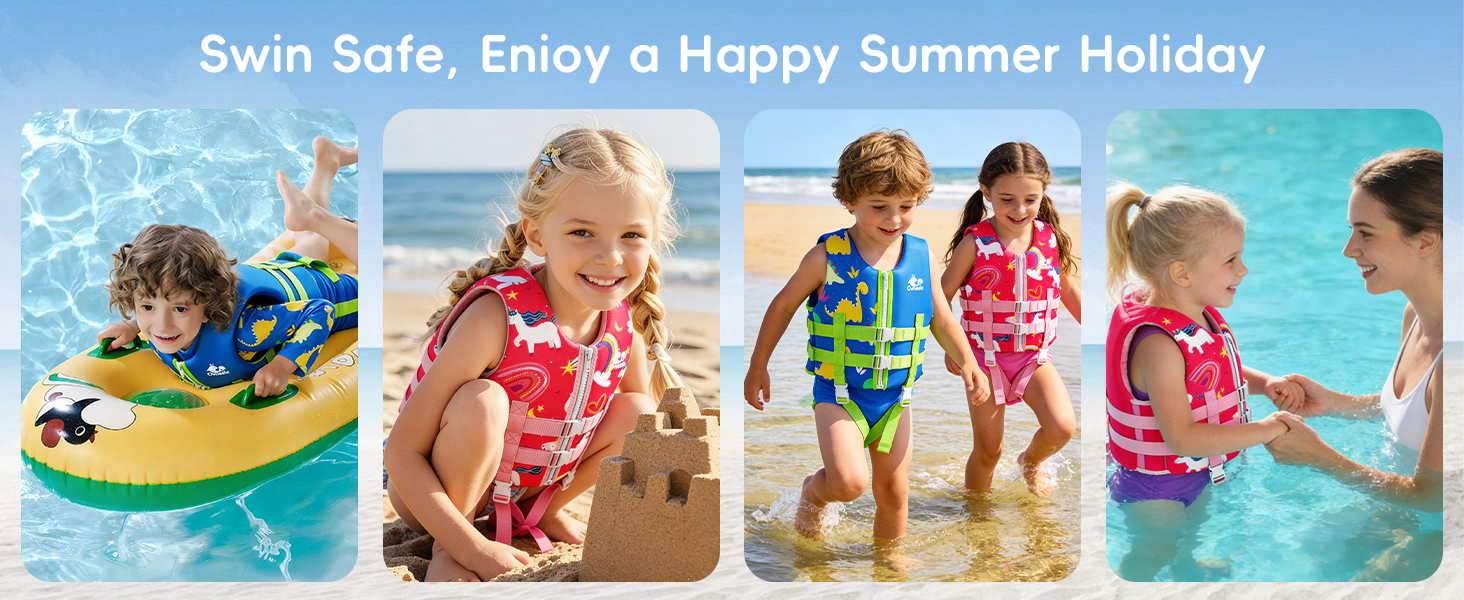 Дитячий рятувальний жилет Kinder Float Jacket рожевий, 19-30 кг, 3-6 років