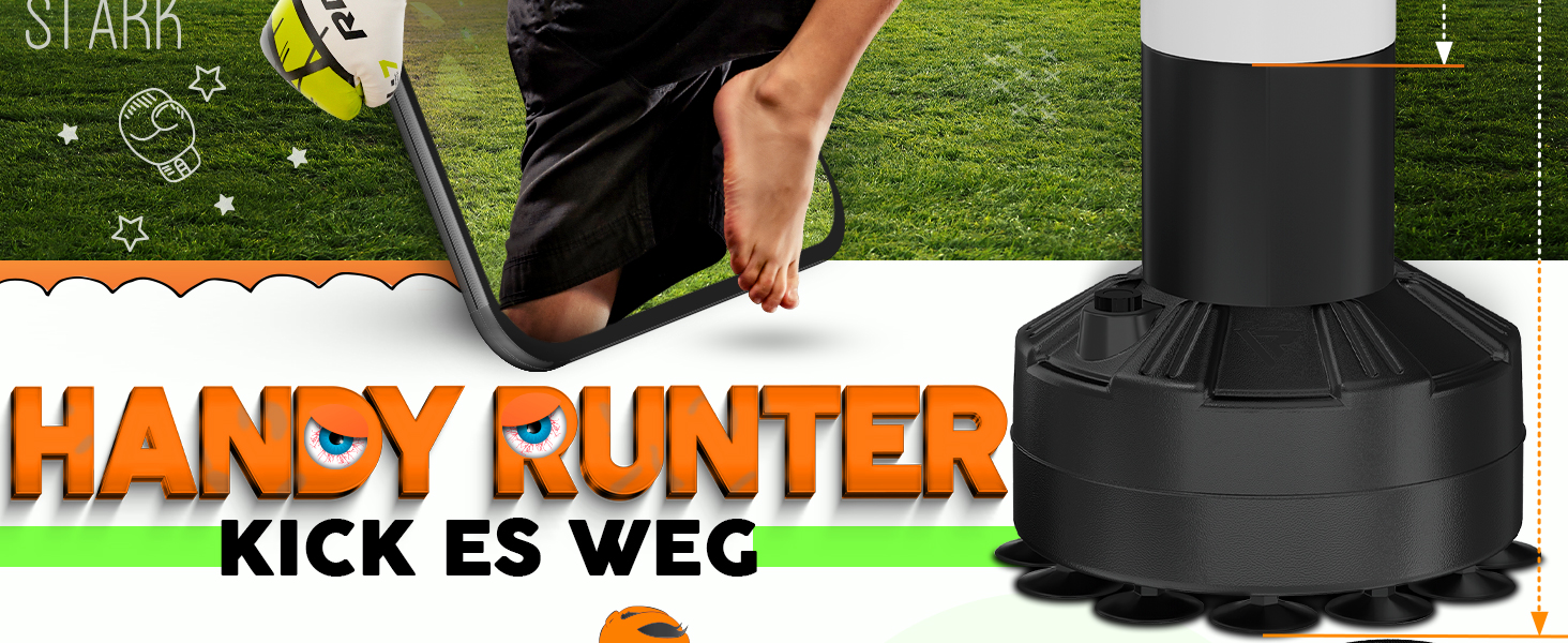 Дитячий боксерський мішок RDX 4ft з підставкою, рукавички для тренувань, MMA, кікбоксинг, бокс, рукопашний бій, муай-тай, сірий