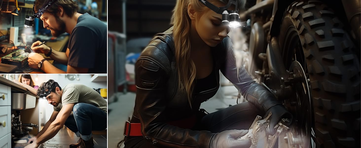 LED налобний ліхтар NREDXOON з акумулятором, USB-C, 5 режимів освітлення (вкл. червоне), водонепроникний IPX4, надяскравий для кемпінгу, бігу, ремонту та надзвичайних ситуацій (2 шт.), чорний