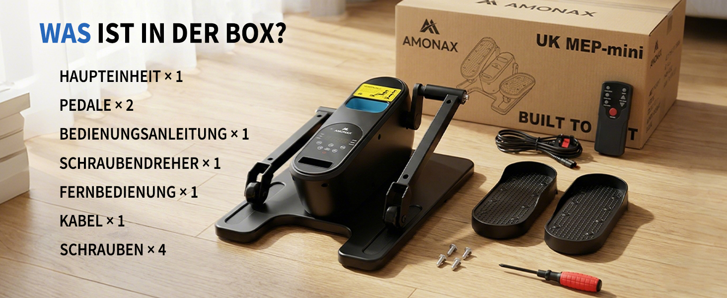 Електричний еліптичний тренажер Amonax для дому, міні крос-тренажер для сидіння, кардіо тренажер під стіл, для людей похилого віку