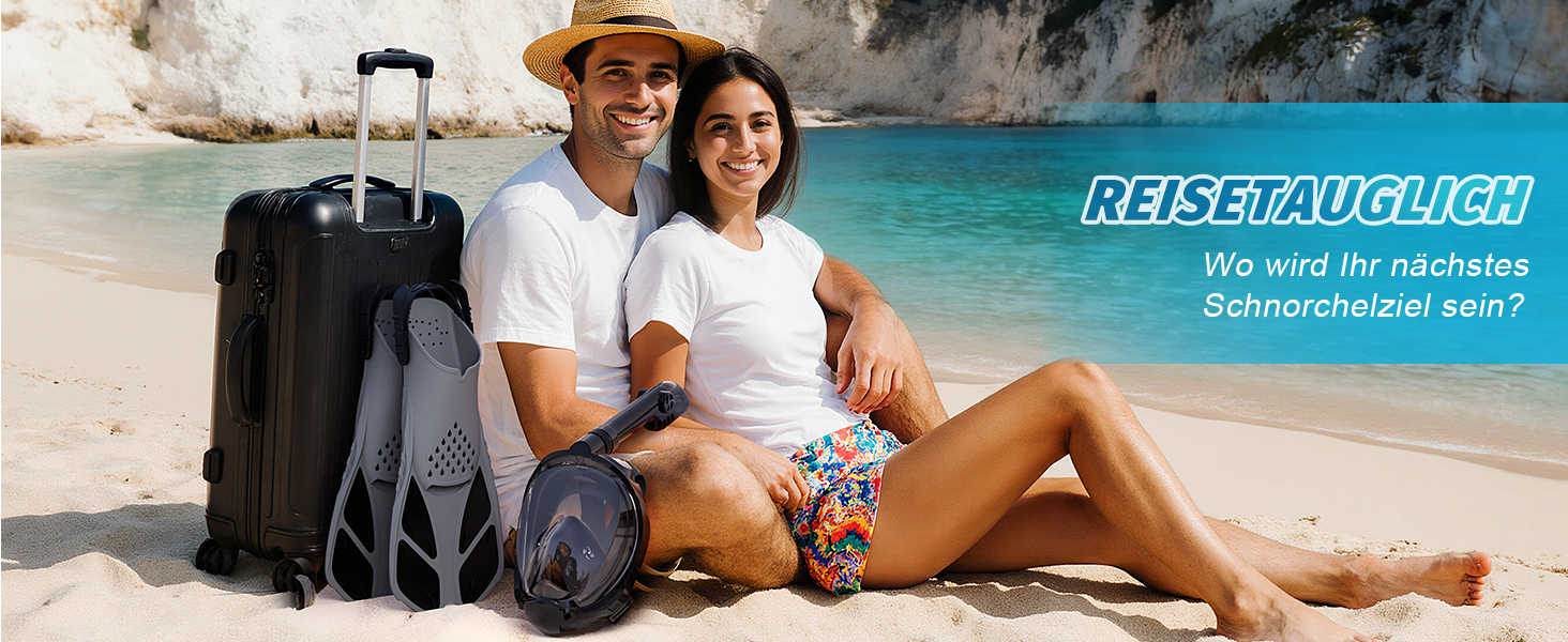 Набір для снорклінгу для дорослих: складана маска з трубкою та ластами, CO2-безпечна, проти запотівання та без витоку, з сумкою. Маска та ласти S/M, чорно-зелений колір