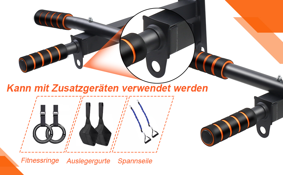 Стійка для підтягувань настінна, з 6 нековзними ручками, для дому, TRX, фітнесу та тренувань