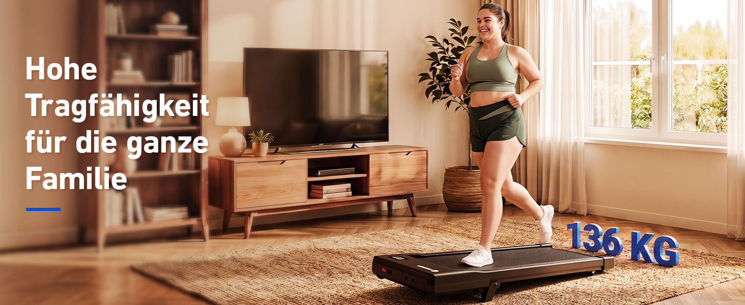 Дорожній тренажер DeerRun Walking Pad з нахилом 6%, компактна бігова доріжка під стіл для дому та офісу, з LED-дисплеєм, пультом та підтримкою App, до 136 кг, Рожевий