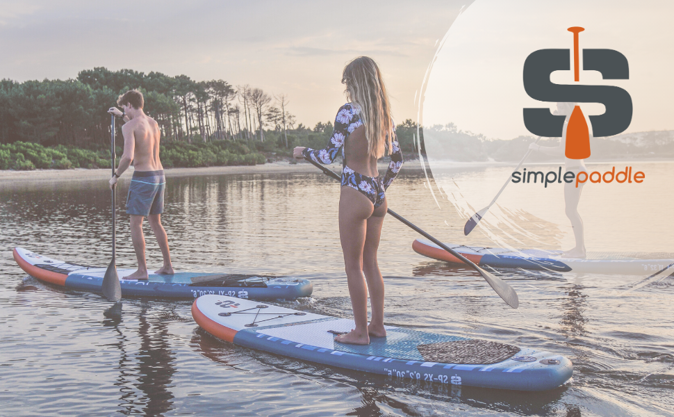 Надувна SUP-дошка SIMPLE PADDLE L 11' (335x81x15 см) комплект: весло, лиш, подвійна помпа, сумка