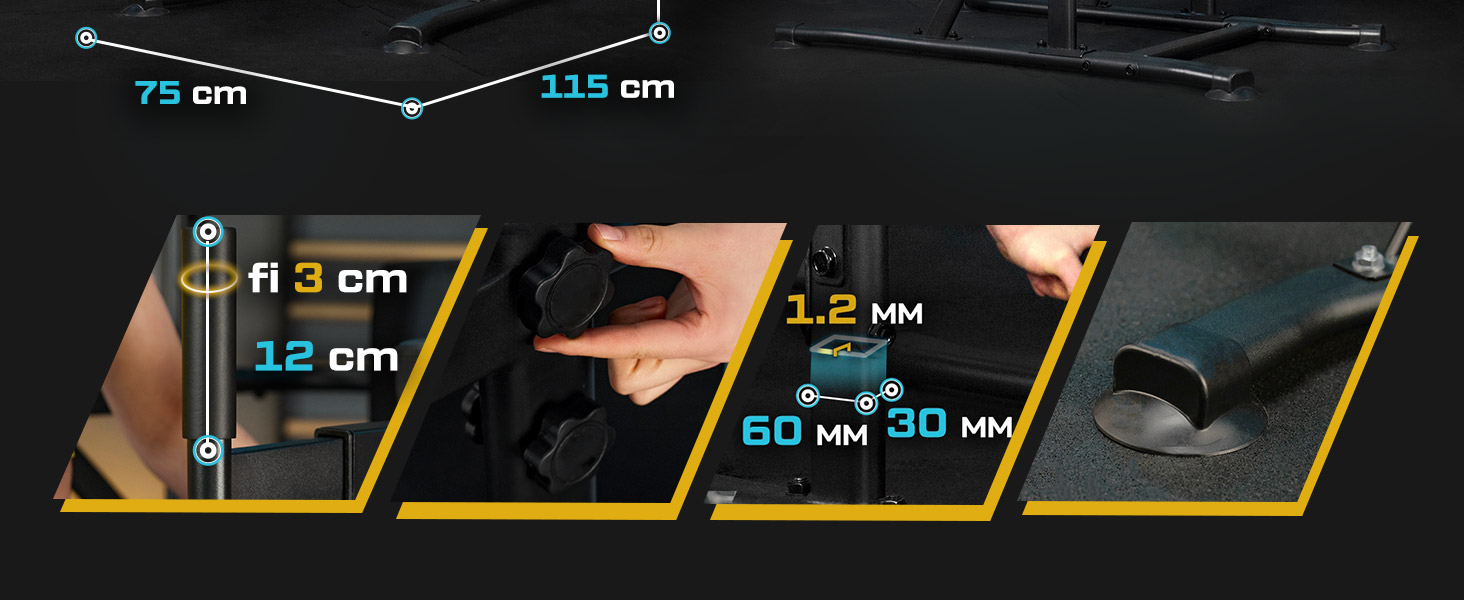 TREX SPORT Power Tower TX-150PR: турнік, бруси та силовий комплекс | Фітнес-станція до 150 кг