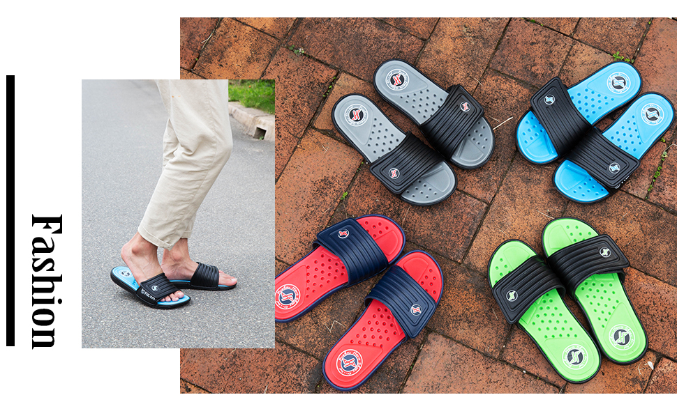 HEVA Шльпанці чоловічі літні сандалії 43 EU, блакитний/червоний