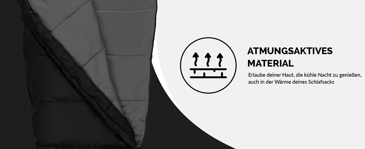 Спальний мішок MONTARAY® Mumiya [8°C - -5°C] з подушкою для 3-4 сезонів [300GSM] - Outdoor зимовий та літній спальний мішок (80x220cm) - Дека- та ковдровий спальний мішок для жінок та чоловіків (теплий), Чорний